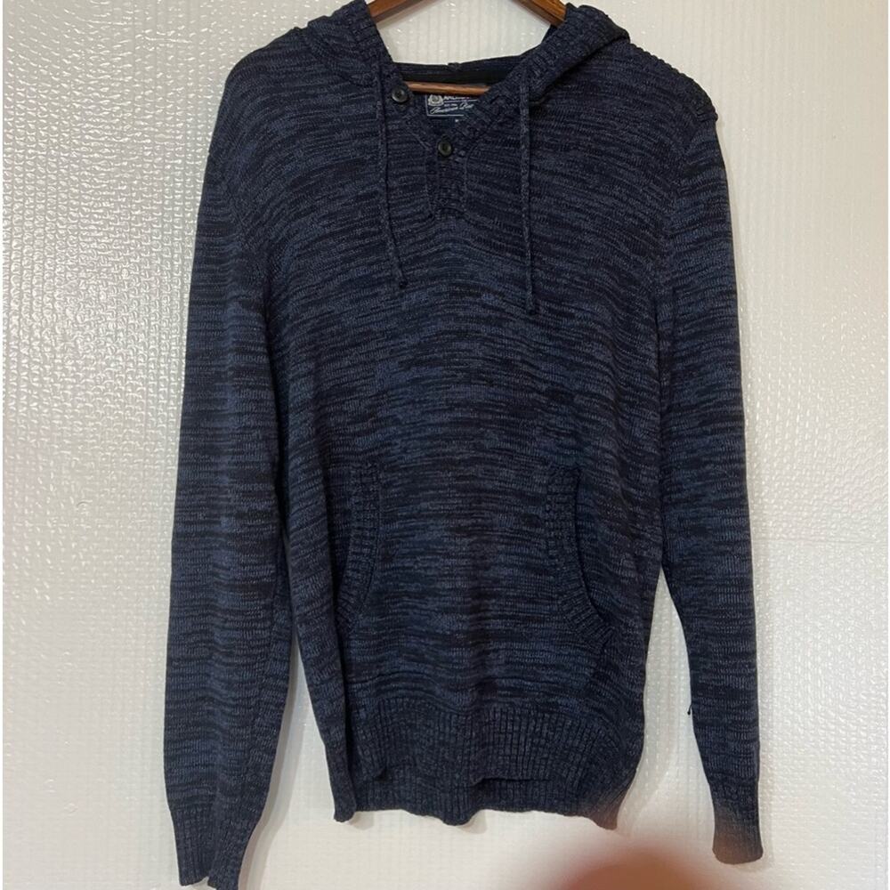American Rag hooded sweater. Buttons at neckline.  2 pockets. Medium